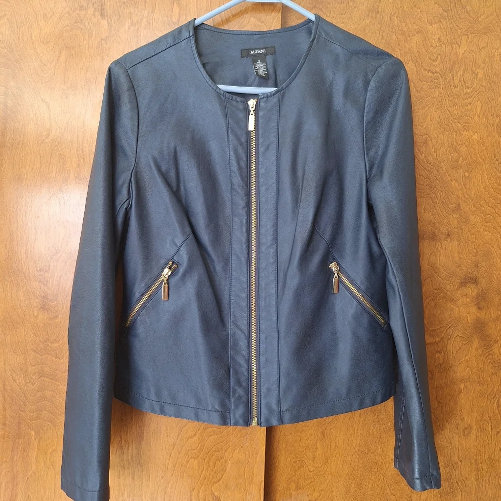 Alfani Women's non leather Blue Jacket - Picture 7 of 7